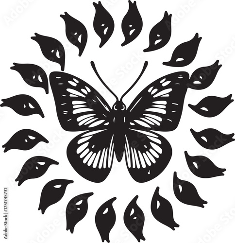 Butterfly Silhouette Vector Set