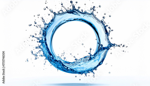 Water Splash Ring on White