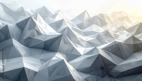 Abstract Geometric Mountain Landscape