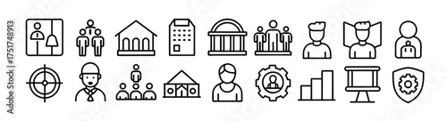  social policy icon set editable stroke outline icons set 
