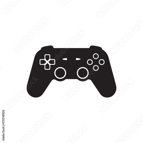 Game controller flat silhouette vector flat illustration design.
