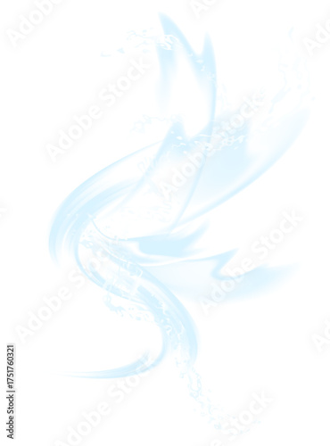 水流と水しぶきのイラスト