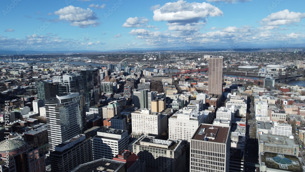 Naklejka premium Portland Skyline