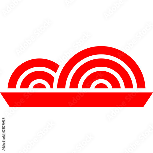 3d graphic of a red target symbol on a white background