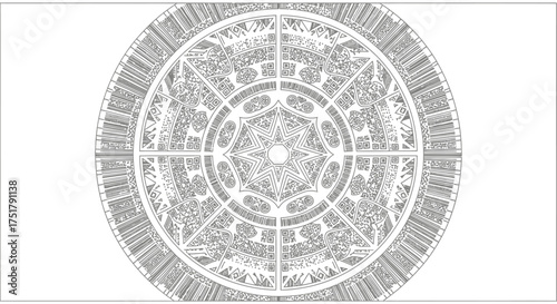 Intricate Circular Geometric Mandala Pattern Design A Decorative Element