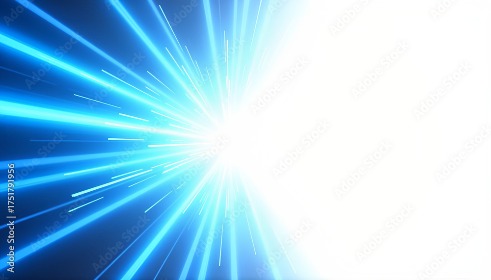 Obraz premium Abstract Blue Light Rays Burst Background