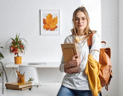 Young Woman Student Ready for Learning