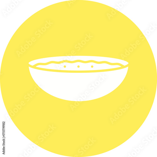 vector illustration of a plate with food