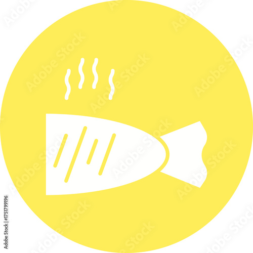 vector illustration of a plate with a fork