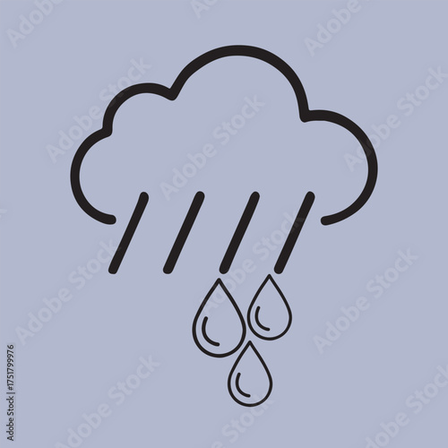 Weather forecast cloud computing icon vector illustration