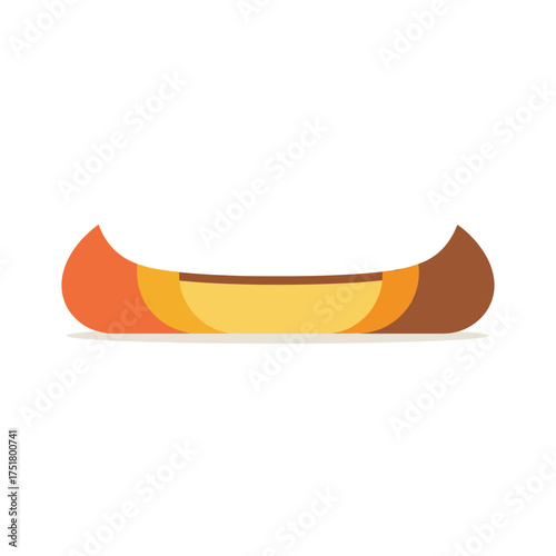 Colorful canoe illustration perfect for water adventures and outdoor activities.