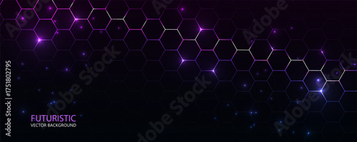 Abstract hexagon background with honeycomb pattern, realistic geometric vector bg for digital tech visuals, game interfaces, medicine, science, technology, bio.