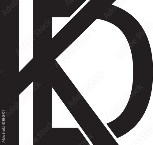 KD or HKD letter modern logo design
