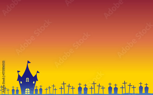 ハロウィンのグラデーション壁紙、背景。