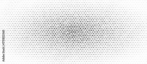 Abstract background with all numbers in random order with gradient.