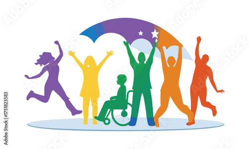 Wheelchair Inclusion Watercolor Art – Disability Support & Accessibility