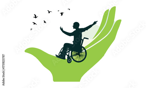 Wheelchair Inclusion Watercolor Art – Disability Support & Accessibility