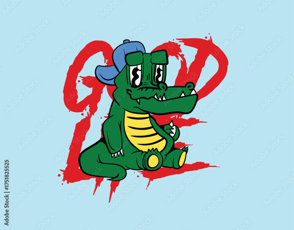 Fototapeta premium cute monster kaiju for kids background for halloween