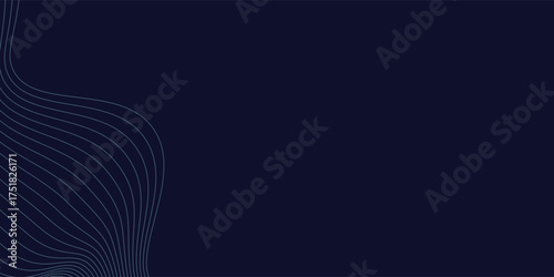 Dark blue  Green abstract banner background with glowing geometric lines. Navy blue gradient shiny lines pattern Futuristic technology web background for Science  cover  website modern