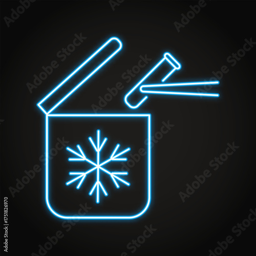 Cryogenic storage neon icon