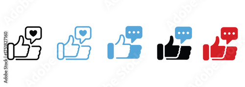 WebBoost your social media presence with vibrant thumbs up icons, perfect for engagement and positive feedback on your website or app, show your audience you value their input with these dynamic symbo
