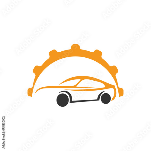 Car service logo design vector illustration. Car repair logo
