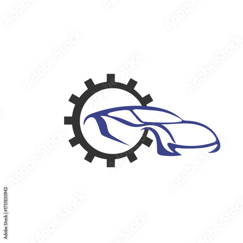 Car service logo design vector illustration. Car repair logo
