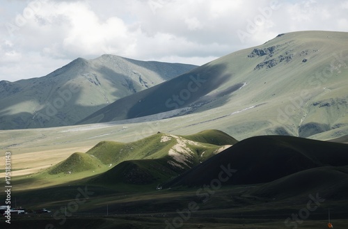 Wallpaper Mural mountain landscape with blue sky and clouds Torontodigital.ca
