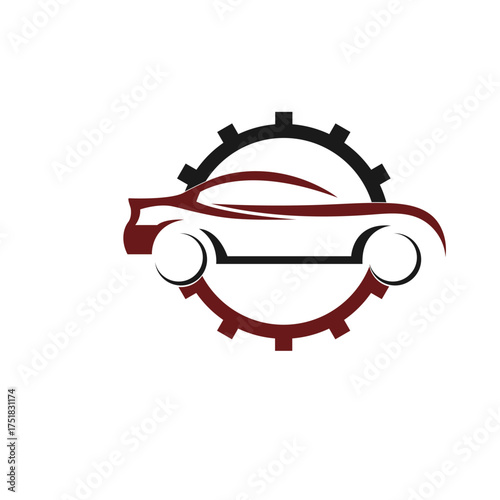 Car service logo design vector illustration. Car repair logo