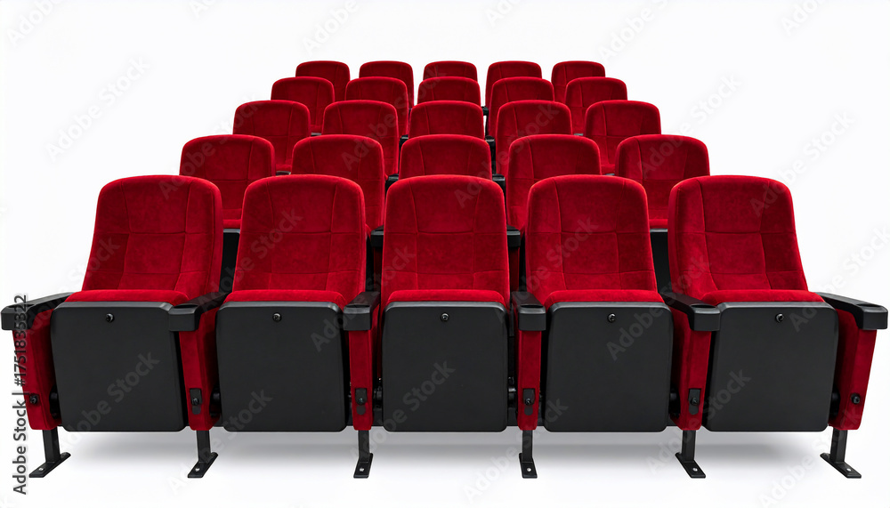 Obraz premium Red Theater Seats Rows