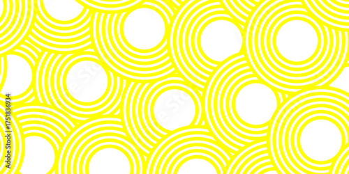 Abstract pattern with circles. Seamless geometric swirl spiral pattern and abstract circle wave lines. Ornament circle overlapping background. Colorful element line pattern.	
