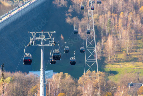 Fototapeta Naklejka Na Ścianę i Meble -  Solina Cable Car - Poland