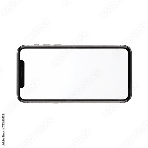 Smartphone screen displaying blank white space for digital content and information.