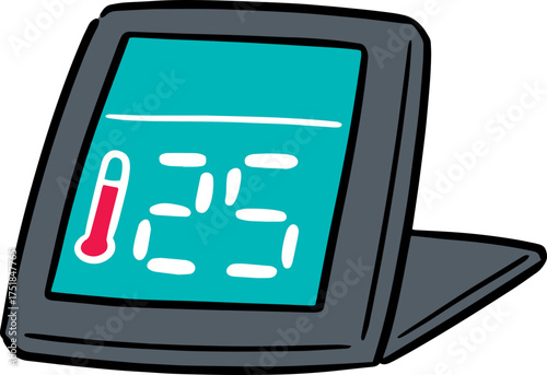 Illustration of digital thermometer
