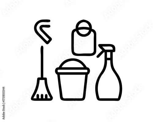 Cleaning supplies and equipment for hygiene