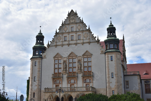 Adam Mickiewicz University (UAM) in Poznan town, Poland. Facade of historical building