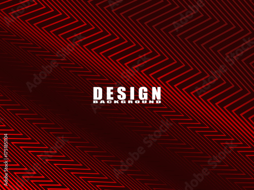 High contrast shiny red and black stripes background. Abstract technology graphic banner design. Vector corporate background.