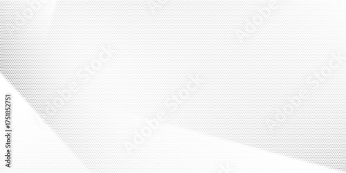 Abstract white and gray color background with halftone effect, dot pattern.