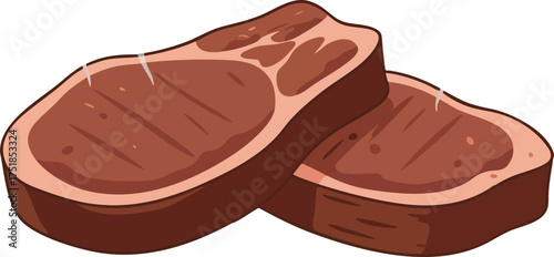 vector illustration of meat steak