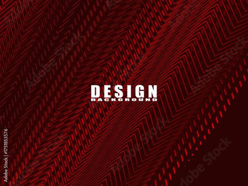 High contrast shiny red and black stripes background. Abstract technology graphic banner design. Vector corporate background.