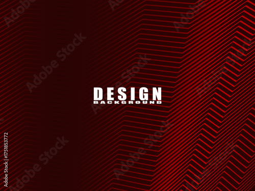 High contrast shiny red and black stripes background. Abstract technology graphic banner design. Vector corporate background.