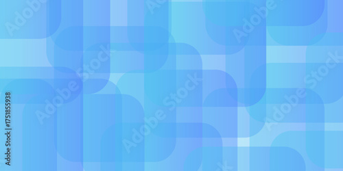 Modern Abstract blue background design with layers of textured white transparent material in triangle and squares shapes. White color technology concept geometric line vector background.	

