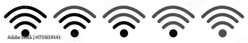 Wi-Fi and Wireless Network Icon Set – 25 Vector Symbols for Internet Connection, Signal Strength, and Remote Access