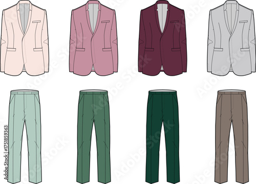 Stylish Blazer and Trousers Set Elegant Fashion for Professional and Casual Wear