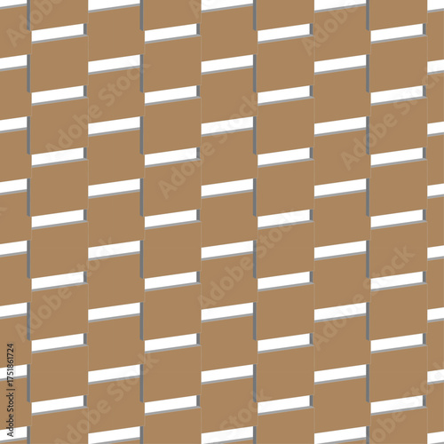 Cafe wall optical illusion seamless pattern