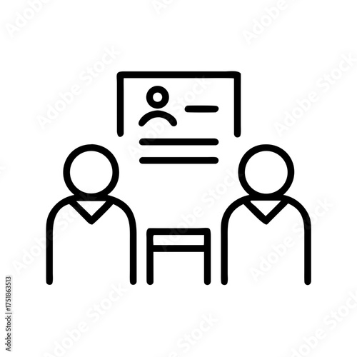 Two people are attending an interview