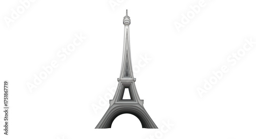 Small Gray Metallic Eiffel Tower Replica Souvenir.