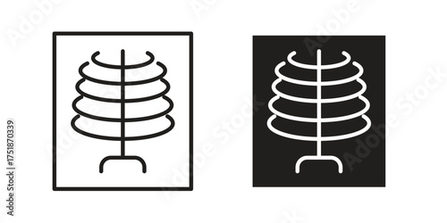 X ray icon. Monochrome simple icons for templates, web design