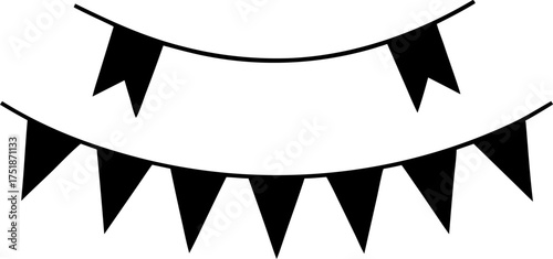 Simple and Decorative Happy Birthday Bunting Vector