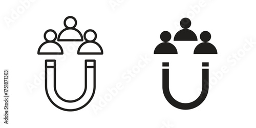 User engagement icon. Monochrome simple icons for templates, web design